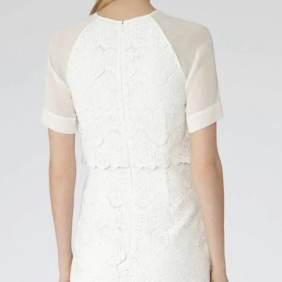 Reiss White Calla Overlay Dress size 2 - Picture 3 of 7